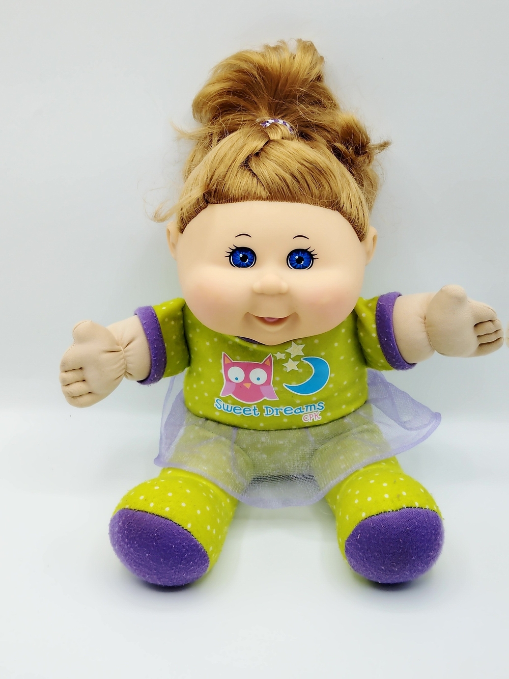 CPK Plush Baby Doll - Green & Purple Sweet Dreams Outfit